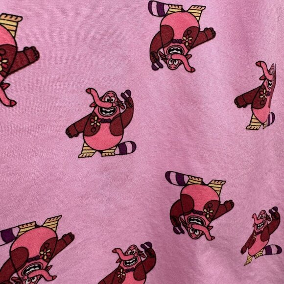 New Disney Parks Pixar Inside Out Bing Bong Pink Button Down Hawaiian Camp Shirt - Picture 10 of 11